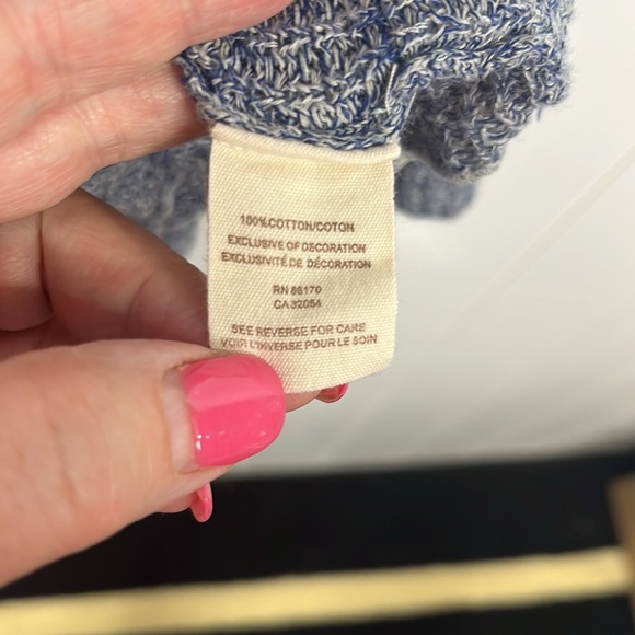 Free People Womens Tunic/Mini XS/S Heather Blue Racer Back Crochet Details Knit - Picture 5 of 10